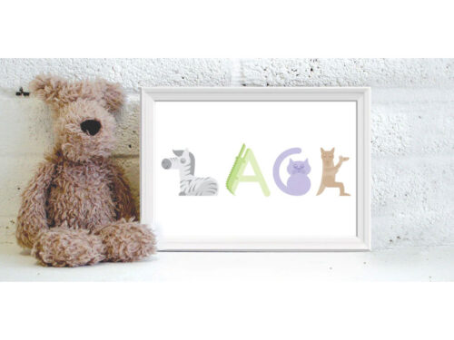 Personalised baby name print